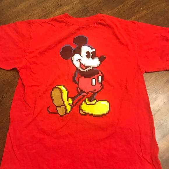 red disney shirt